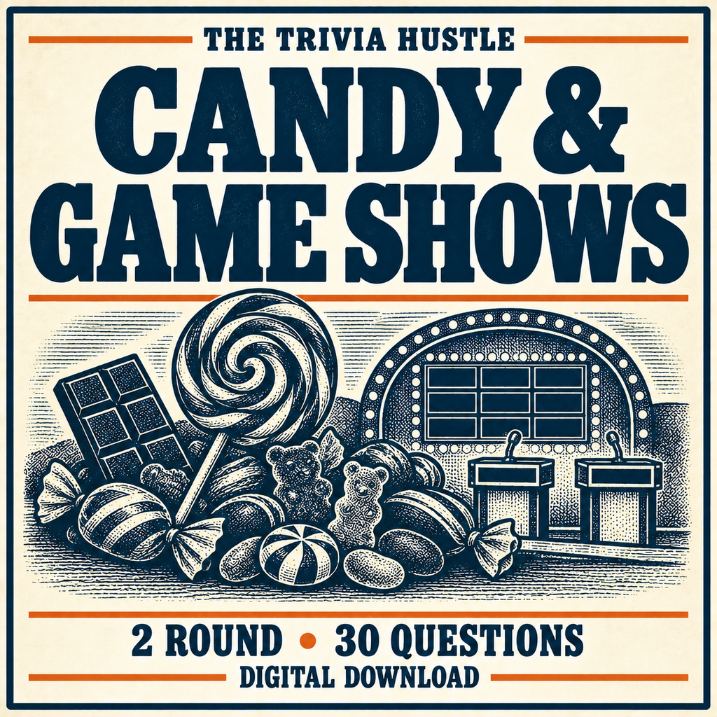 The Trivia Hustle Archive Two-Round Pack: Candy & Game Shows — 2 ROUNDS • 30 QUESTIONS