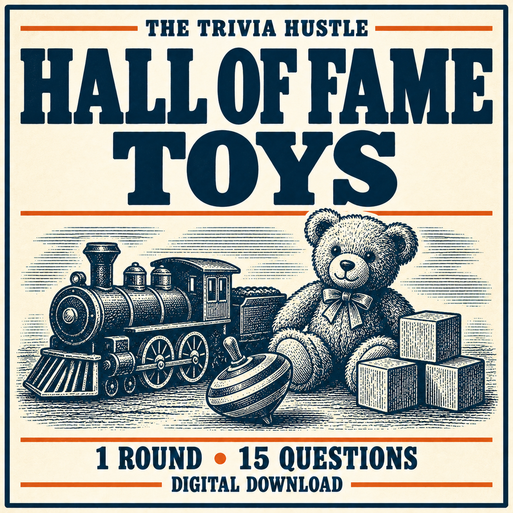 The Trivia Hustle Archive Round: Hall of Fame Toys — matching illustrated cover