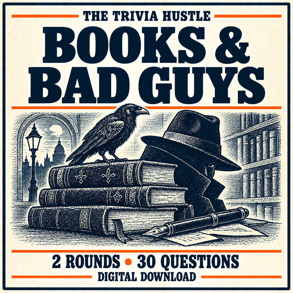 The Trivia Hustle Archive Two-Round Pack: Books & Bad Guys — matching illustrated cover