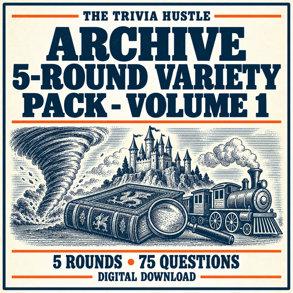 The Trivia Hustle Archive 5-Round Variety Pack - Volume 1 — matching illustrated cover