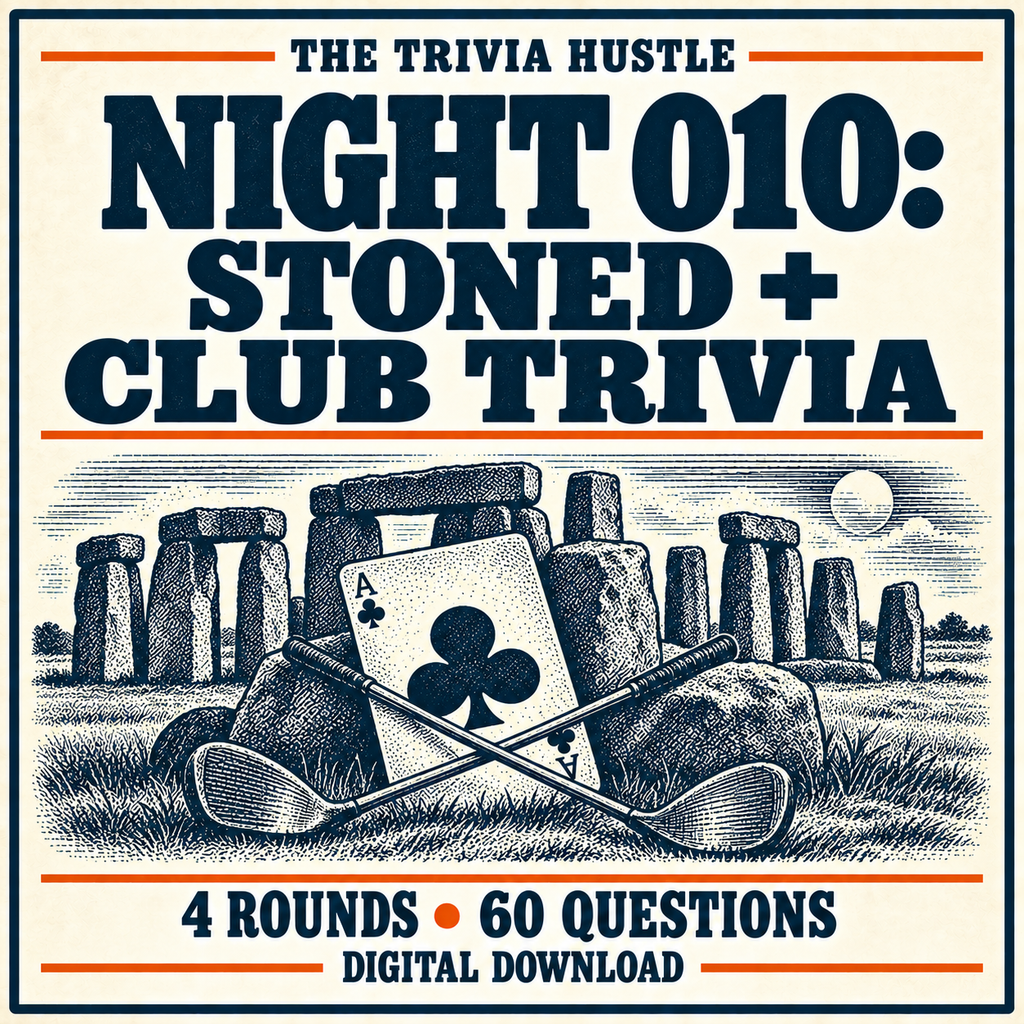 The Trivia Hustle Night 010: Stoned + Club Trivia — 4 rounds • 60 questions.