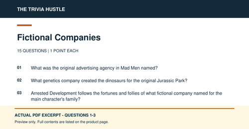 Actual PDF questions 1–3 excerpt: Archive 5-Round Variety Pack - Volume 2 (source page 2).
